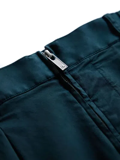 Helmut Lang Zip Cotton Trousers In Green