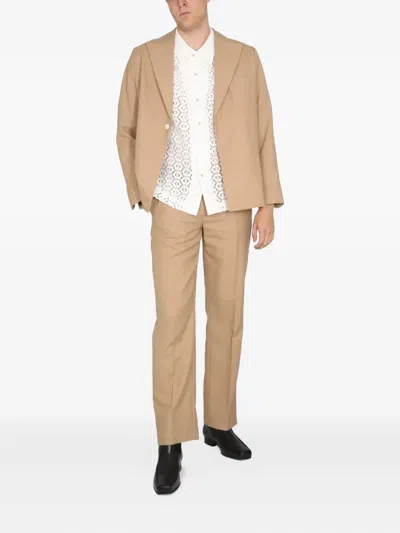 Séfr Single-breasted Jacket In Neutral