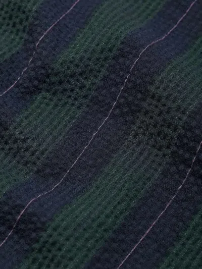 Howlin' Cotton Shirt Short Sleeves Striped Design In Black