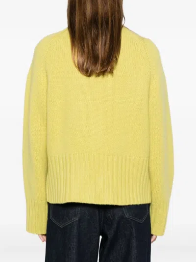 Soft Goat Buttoned Cardgan In Yellow