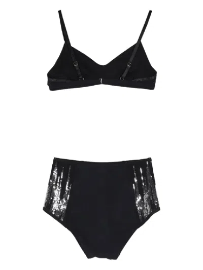 Huala Pin Up Set With Sequins In Black