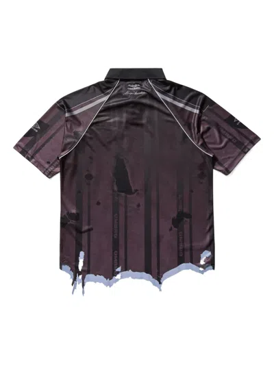 Umbro Spycam Distressed-effect Polo Shirt In Pink