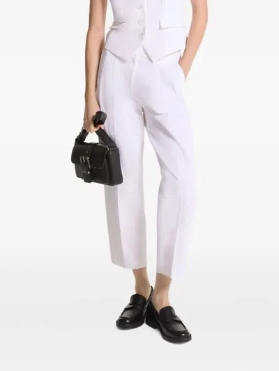 Michael Michael Kors Button Trousers In White