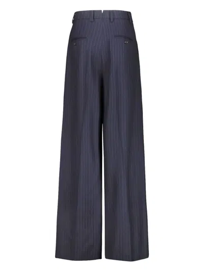 细条纹侧口袋长裤