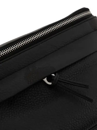 Coccinelle Grained Leather Waist Bag Smart To Go Soft In Black