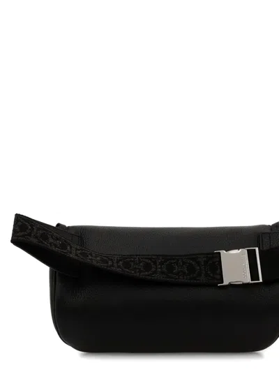 Coccinelle Grained Leather Waist Bag Smart To Go Soft In Black