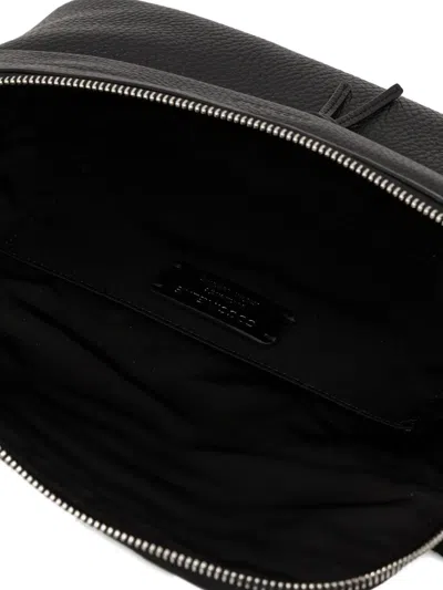 Coccinelle Grained Leather Waist Bag Smart To Go Soft In Black