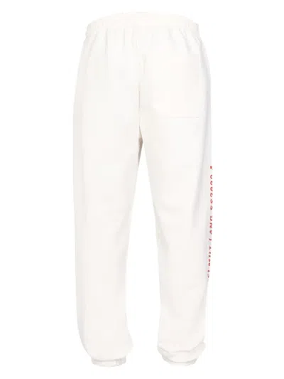 Helmut Lang Logo Print Jogging Pants In White