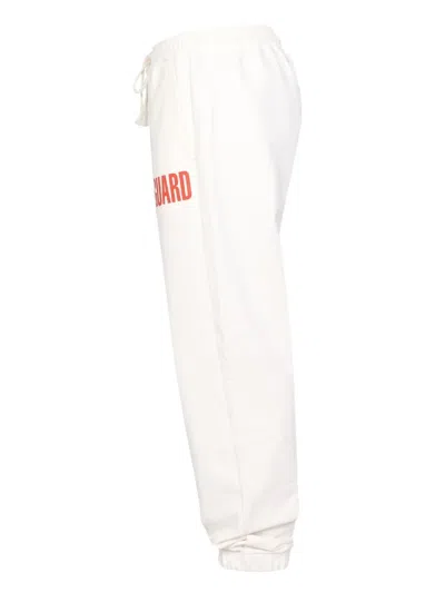 Helmut Lang Logo Print Jogging Pants In White