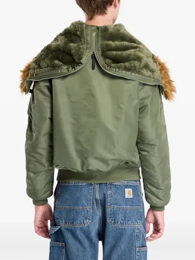 Alpha Industries Hooded Heritage Jacket In Green
