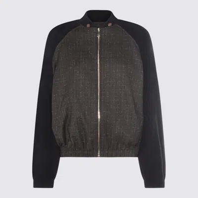 Fabiana Filippi Button Detail Long Sleeve Jacket In Black