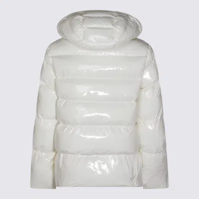 Pinko Quilted Coat Hood Drawstring Detail In White