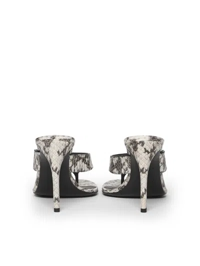 Alaïa Infradito Thong Mules In Elaphe In Animal Print