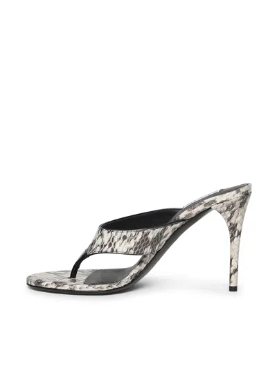 Alaïa Infradito Thong Mules In Elaphe In Animal Print