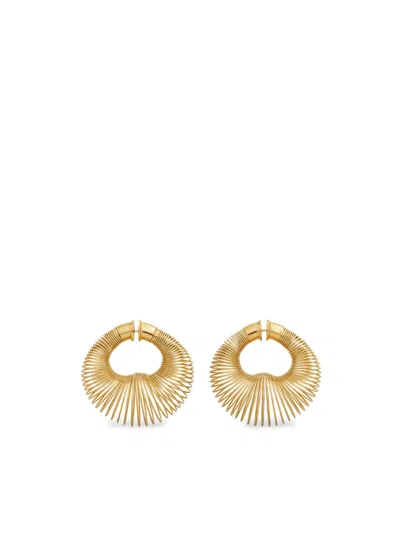 Alaïa Spiral Hoop Earrings In Gold