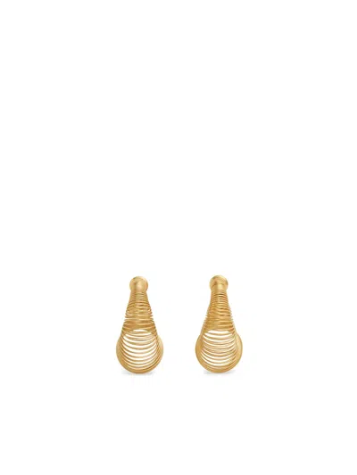 Alaïa Spiral Hoop Earrings In Gold