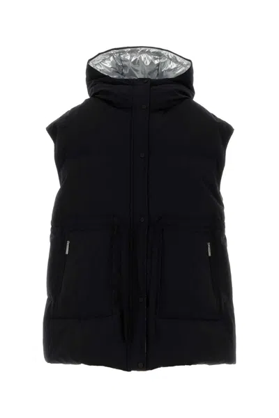 Herno Black Polyester Blend Sleeveless Down Jacket In Black