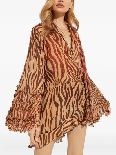 AINE 动物纹迷你连衣裙