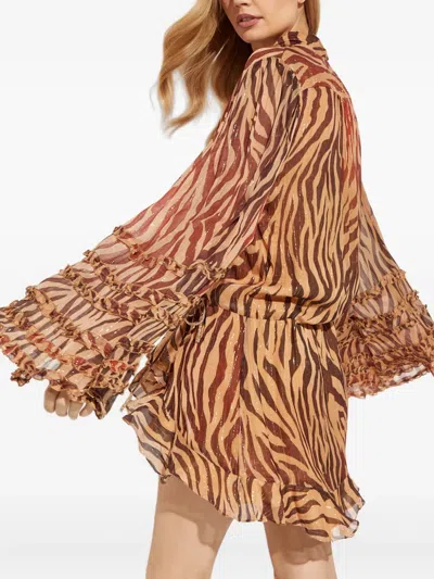 AINE 动物纹迷你连衣裙