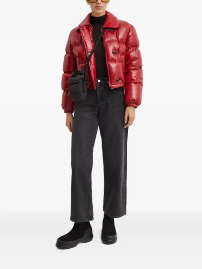 Fay Quilted Puffer Jacket In Red