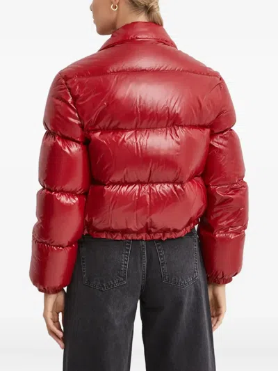 Fay Quilted Puffer Jacket In Red