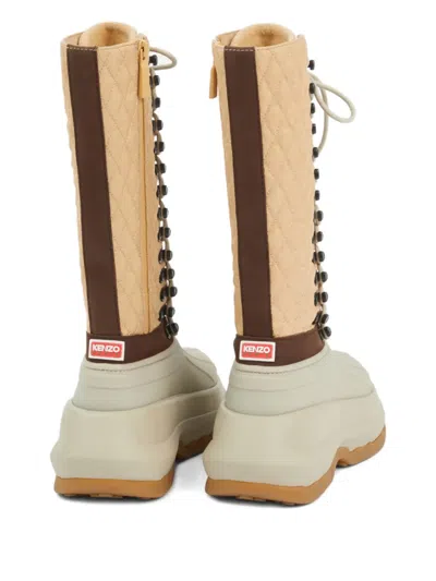 Kenzo X Hunter Quilted-pattern Boot In Neutral