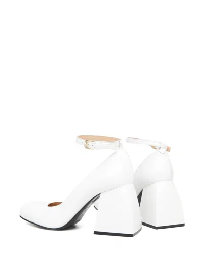 Nodaleto 85mm Bulla Pia Ankle-strap Square-toe Pumps In White