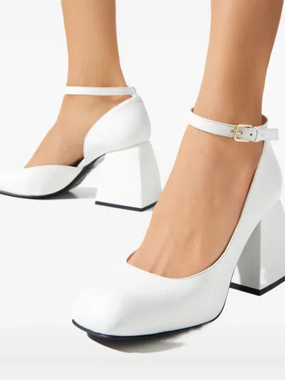 Nodaleto 85mm Bulla Pia Ankle-strap Square-toe Pumps In White