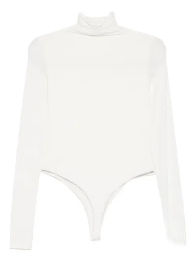 Wardrobe.nyc Turtleneck Long-sleeve Bodysuit In White