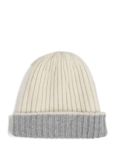 Fedeli Ribbed-cashmere Beanie Hat In White