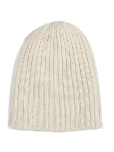 Fedeli Ribbed-cashmere Beanie Hat In White