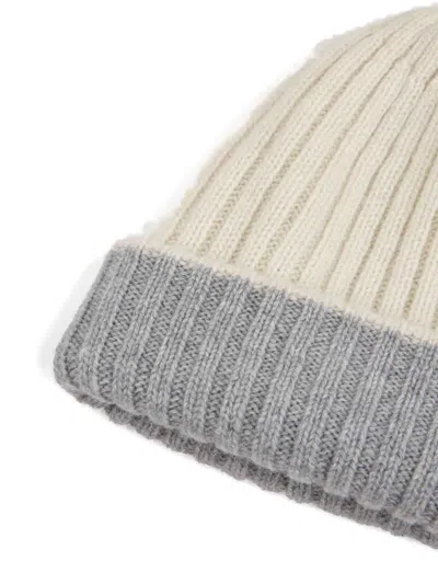 Fedeli Ribbed-cashmere Beanie Hat In White