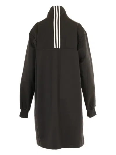 Y-3 Zip Three-stripe Coat In Black