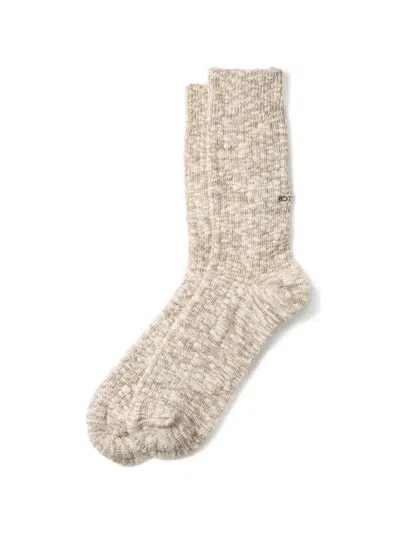 Rototo Ribbed Socks In Neutral