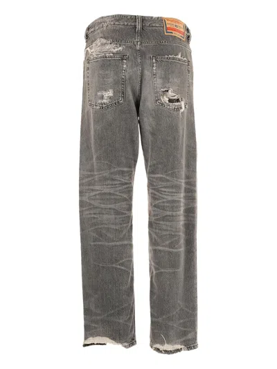 Diesel Distressed Jeans In Gray
