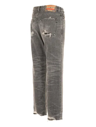 Diesel Distressed Jeans In Gray