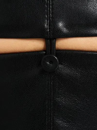 Nanushka Layan With Button And Loop Detail Waist Mini Dress In Black