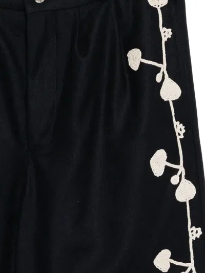 Bode Snowdrop Trousers In Black