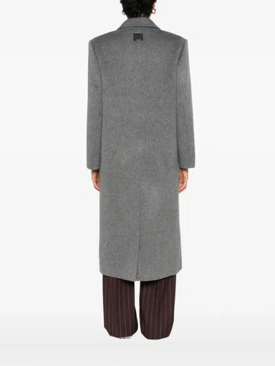 Isabelle Blanche Double-breasted Coat In Gray
