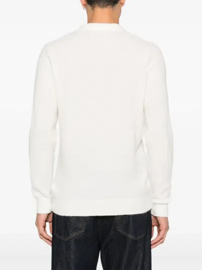 Mc2 Saint Barth V-neck Sweater In White