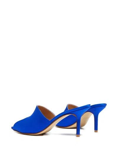 Francesco Russo 75mm Sabot Sandals In Blue