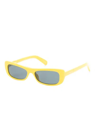 Jacquemus Capri Rectangular Sunglasses In Neutral