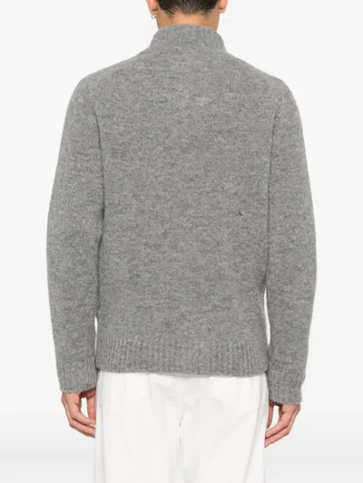 Filippo De Laurentiis Buttoned Wool Cardigan In Gray