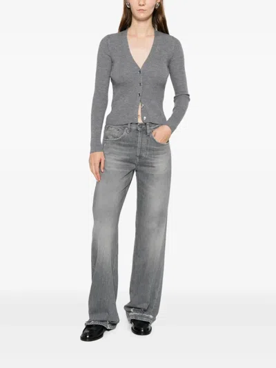 Dondup Distressed Jeans In Gray