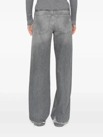 Dondup Distressed Jeans In Gray