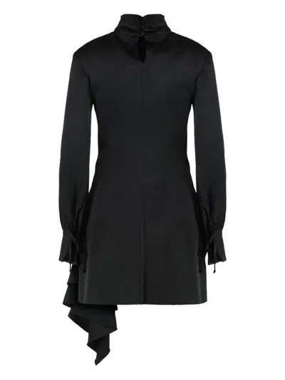 Les Filles D'eva Ruffled High-collar Mini Dress In Blue