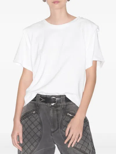 Isabel Marant Layered-detail Cotton T-shirt In White