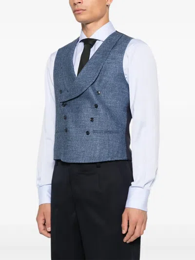 Tagliatore Ben Waistcoat In Blue