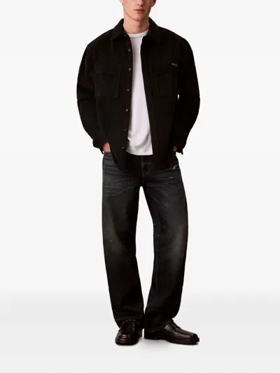 Calvin Klein Jeans Est.1978 Corduroy Pocket Shirt Jacket In Black