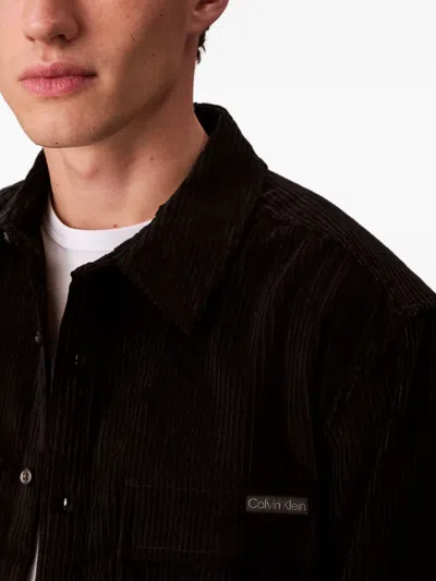 Calvin Klein Jeans Est.1978 Corduroy Pocket Shirt Jacket In Black